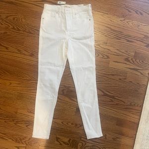 Madewell White High Rise skinny Jean 28